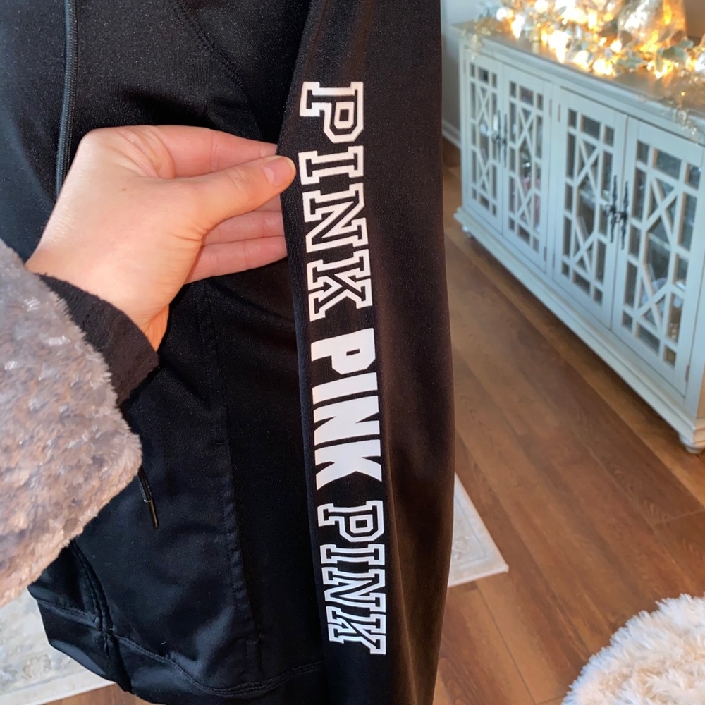 PINK Black Zip-Up - Picture 3 of 8